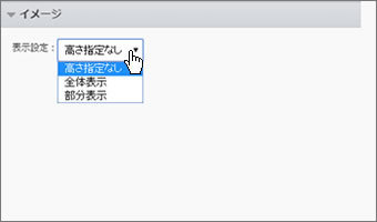 イメージ表示設定