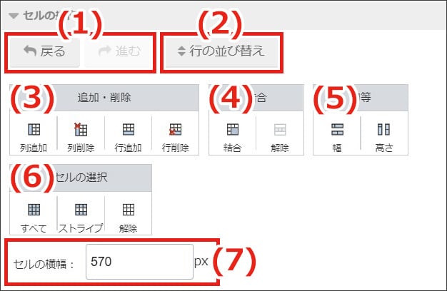 セルの操作